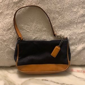 Coach Denim leather Y2k Demi and leather  Pochette Bag